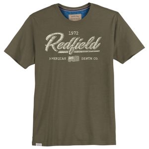 Redfield Übergrößen T-Shirt Logoprint khaki