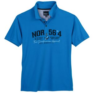 North 56°4 XXL Poloshirt brillantblau Logostickerei