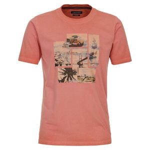 CasaModa T-Shirt Vintage-Print lachs used XXL