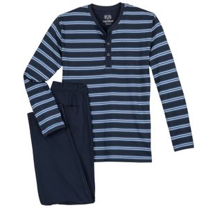 Ceceba Übergrößen Pyjama Knopfleiste navy/gestreift