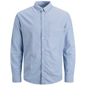 Jack&Jones XXL Langarmhemd Twill hellblau JJEOXFORD