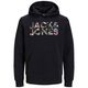 Jack&Jones Übergröße Logo Hoodie schwarz JJEJEFF CORP