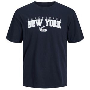Jack&Jones T-Shirt Übergröße navy Frontprint JJCORY