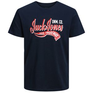 Jack&Jones Übergröße T-Shirt navy Print JJELOGO