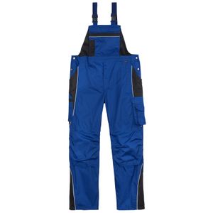 Qualitex XXL Arbeits-Latzhose "Pro" kornblau/schwarz