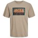 Jack&Jones T-Shirt XXL beige Logoprint JCOLOGAN