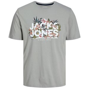 Jack&Jones XXL T-Shirt grau Blumen-Logo JJCHILL