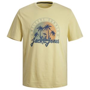 Jack&Jones T-Shirt XXL JJSUMMER VIBE gelb Palmenprint