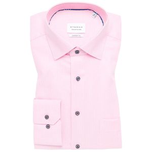 Eterna XXL Businesshemd bügelfrei rosa-weiß Struktur