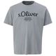 s.Oliver Übergrößen T-Shirt grau Logo-Frontprint