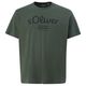 s.Oliver Übergrößen T-Shirt oliv Logo-Frontprint