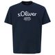 s.Oliver Übergrößen T-Shirt navy Logo-Frontprint