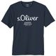 s.Oliver Übergrößen T-Shirt navy Logo-Frontprint