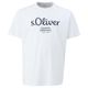 s.Oliver Übergrößen T-Shirt weiß Logo-Frontprint