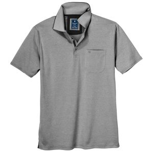 Redmond "Wash & Wear" XXL Poloshirt grau melange