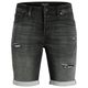 Jack&Jones Shorts XXL schwarz used JJIRICK Destroyed