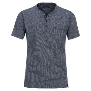 CasaModa Henley T-Shirt XXL navy-weiß fein gestreift