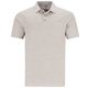 Hajo XXL Polo Stay Fresh Leinen-Optik taupe melange