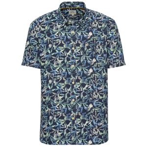 Camel Active XXL Kurzarmhemd Print blau-pistazie