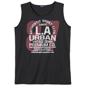 Adamo XXL Tanktop schwarz L.A Urban Frontprint