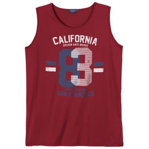 Adamo XXL Tanktop weinrot Frontprint California