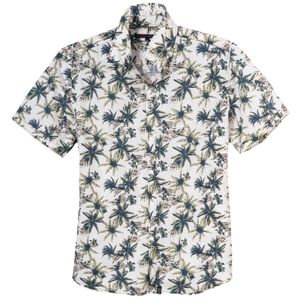 Paddock's XXL Kurzarmhemd Palmenprint navy-khaki