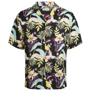 Jack&Jones XXL Hawaiihemd JJJEFF FLORAL schwarz-rosa