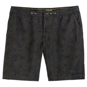 Redpoint XXL Gummibund Shorts braun-schwarz floral