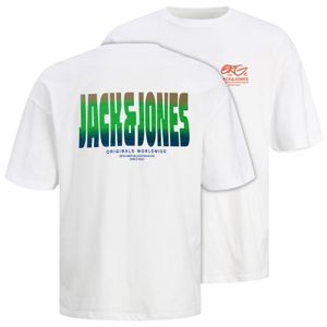 Jack&Jones XXL T-Shirt weiß Rückenprint JORARUBA