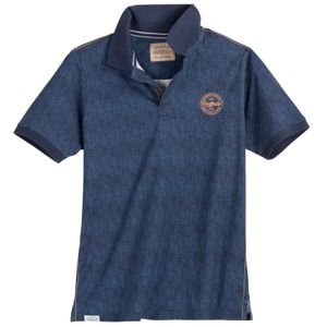 Redfield Poloshirt XXL Denim-Alloverprint denimblau 