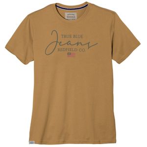 Redfield Übergrößen T-Shirt Print Jeans currygelb