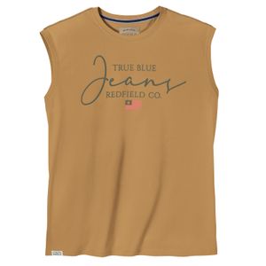 Redfield Übergrößen Muskelshirt Print Jeans currygelb
