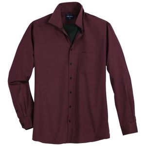 Marvelis Langarmhemd XXL Strukturmuster bordeaux