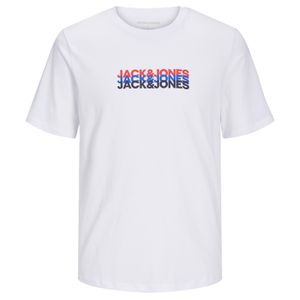 Jack&Jones XXL T-Shirt weiß Logo-Print JJCYBER