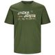 Jack&Jones XXL T-Shirt oliv Frontprint JCOOUTDOOR