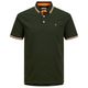 Jack&Jones Poloshirt XXL JJEPAULOS dunkelgrün melange