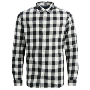 Jack&Jones XXL Karo-Hemd schwarz-weiß JJEGINGHAM