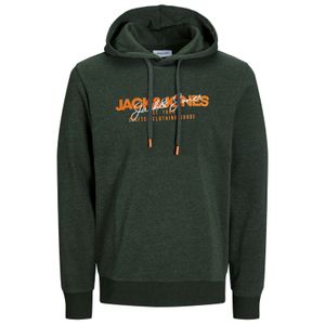 Jack&Jones Übergrößen Hoodie grün melange JJALVIS