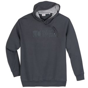 s.Oliver Übergrößen Hoodie dunkelgrau Logo-Print