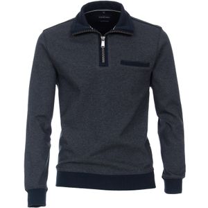 CasaModa XXL Sweat-Troyer Bicolor-Struktur navy-grau