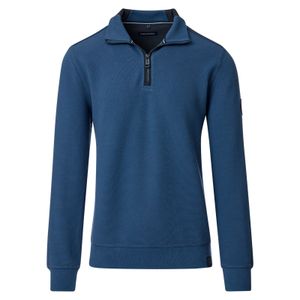 CasaModa Sweat-Troyer XXL Struktur blau modisch