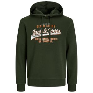 Jack&Jones XXL Hoodie Logoprint farngrün JJELOGO