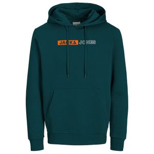 Jack&Jones XXL Hoodie petrol schlichter Logodruck