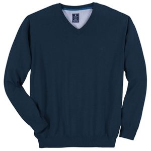 Redmond V-Neck Pullover Übergröße dunkelblau