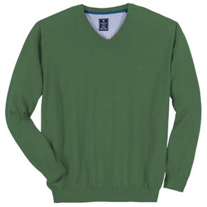 Redmond V-Neck Pullover Übergröße grün