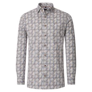 CasaModa Businesshemd XXL floral blau-braun-grau