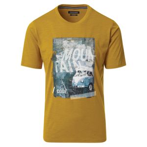 CasaModa T-Shirt Übergröße curry modischer Print