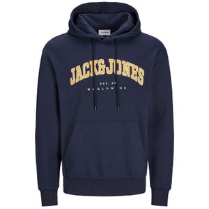 Jack&Jones XXL Kapuzen-Sweatshirt navy JJECALEB Print