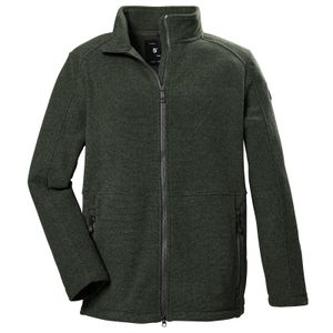 Stoy XXL Strick-Fleecejacke dunkeloliv melange