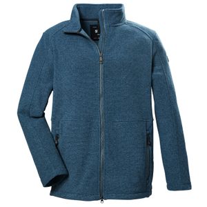 Stoy XXL Strick-Fleecejacke rauchblau melange